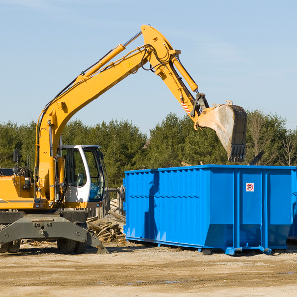 what size residential dumpster rentals are available in Avant